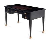 A Directoire Black-Painted Bureau Plat