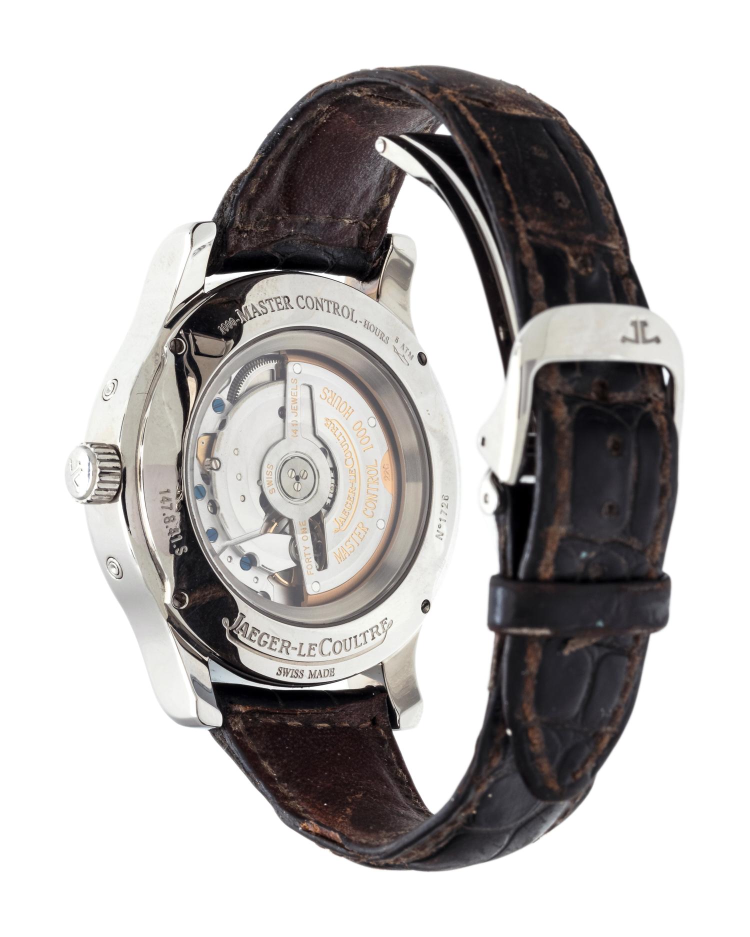 JAEGER-LeCOULTRE, STAINLESS STEEL REF. 147.8.41.S 'MASTER CONTROL' WRISTWATCH