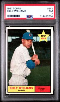 A 1961 Topps Billy Williams Rookie Baseball Card No. 141 (PSA 7 NM)