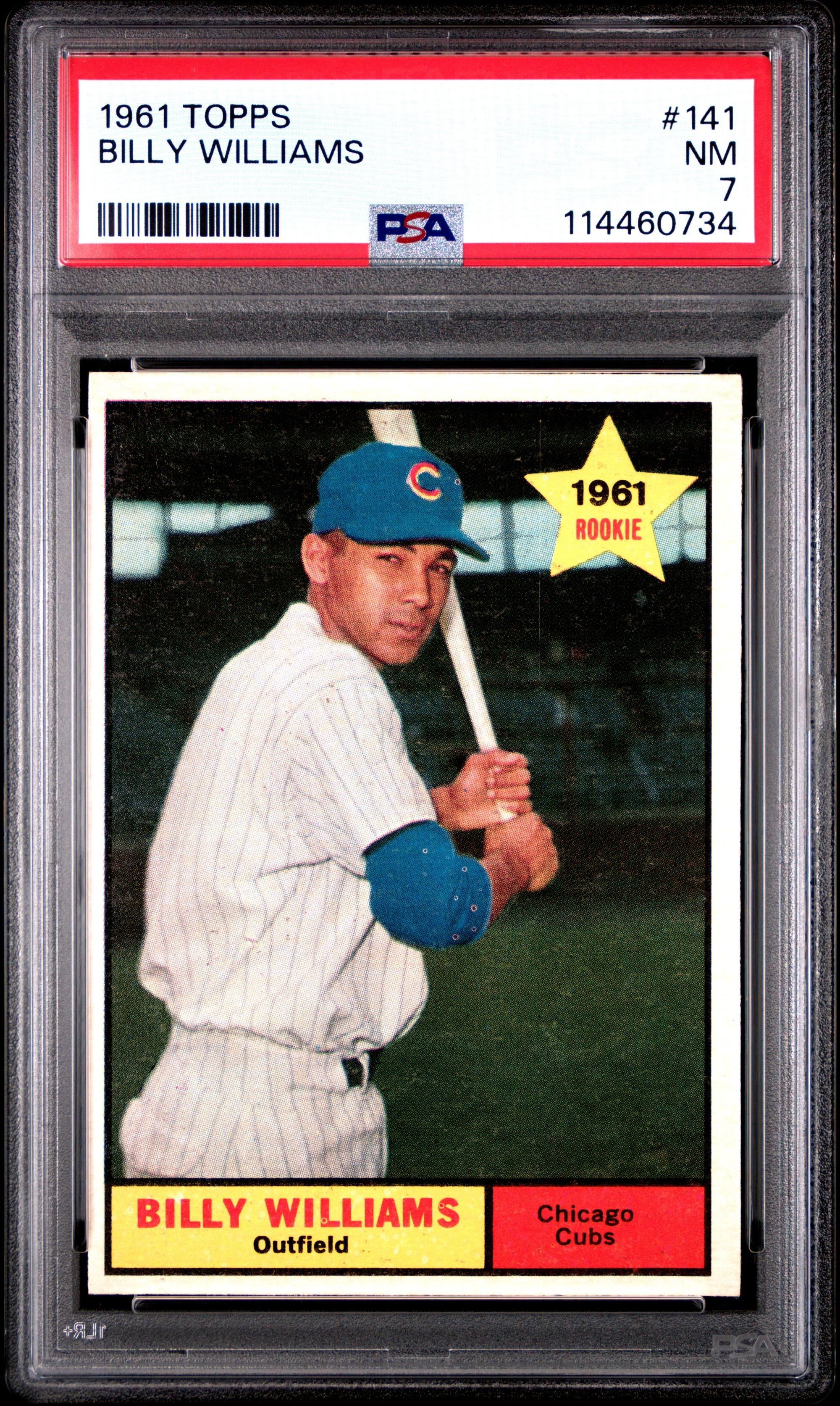 A 1961 Topps Billy Williams Rookie Baseball Card No. 141 (PSA 7 NM)