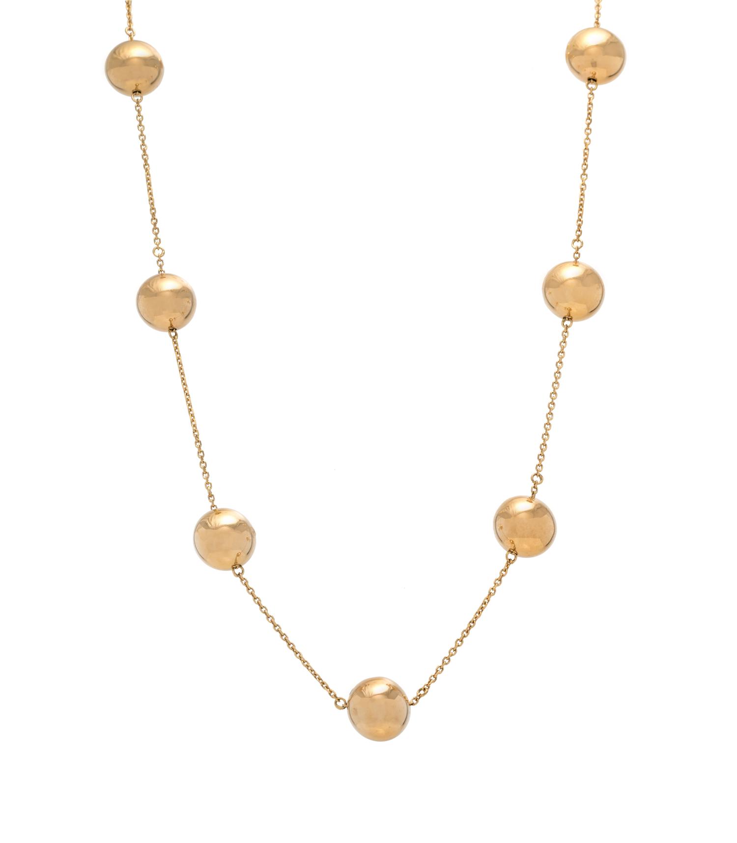 ROBERTO COIN, YELLOW GOLD 'PALLINI' NECKLACE
