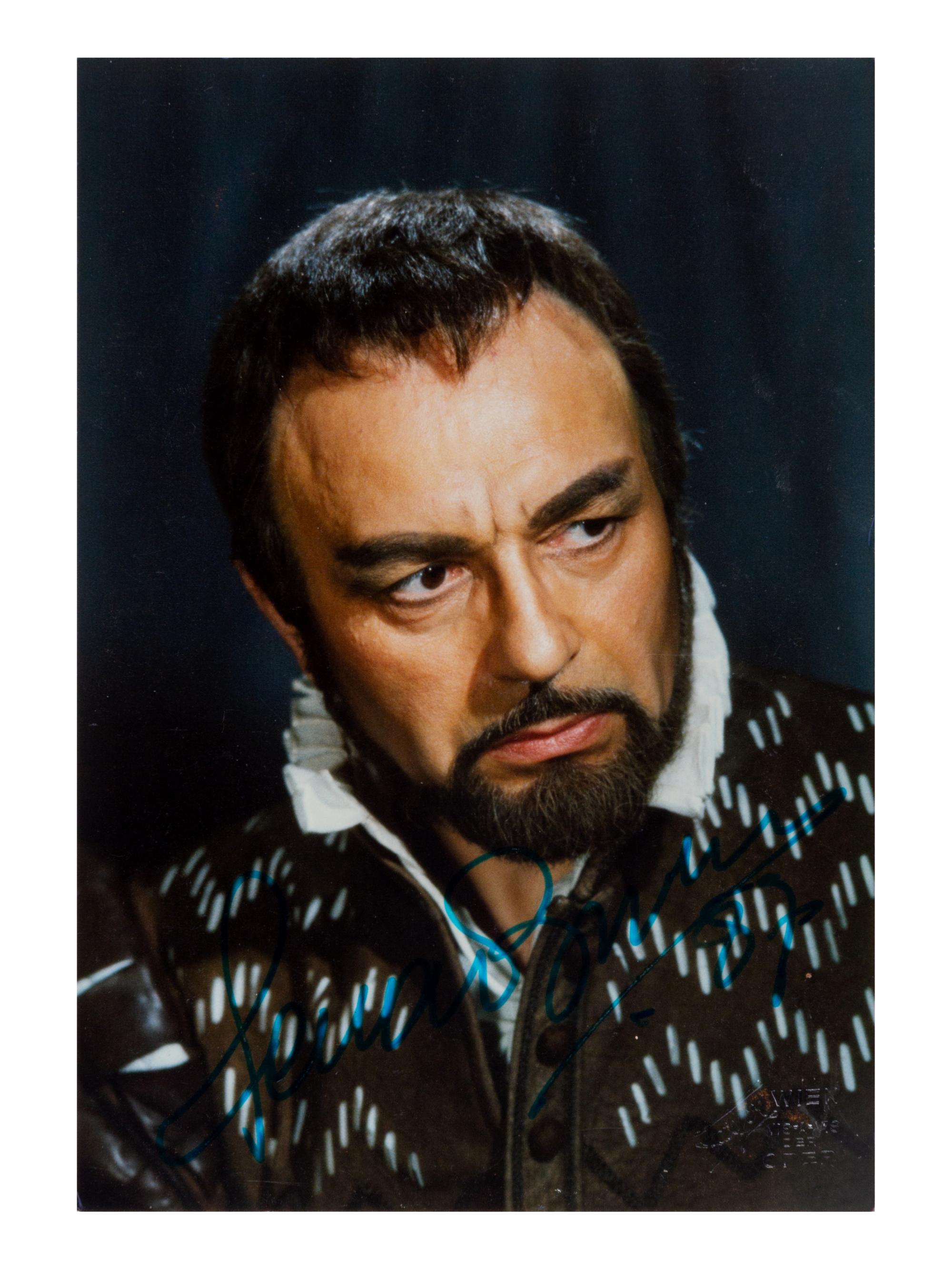 [20TH-CENTURY OPERA SINGERS]. A group of 6 signed photographs or photographic prints of opera singers from the 1970s-1990s, comprising images of: