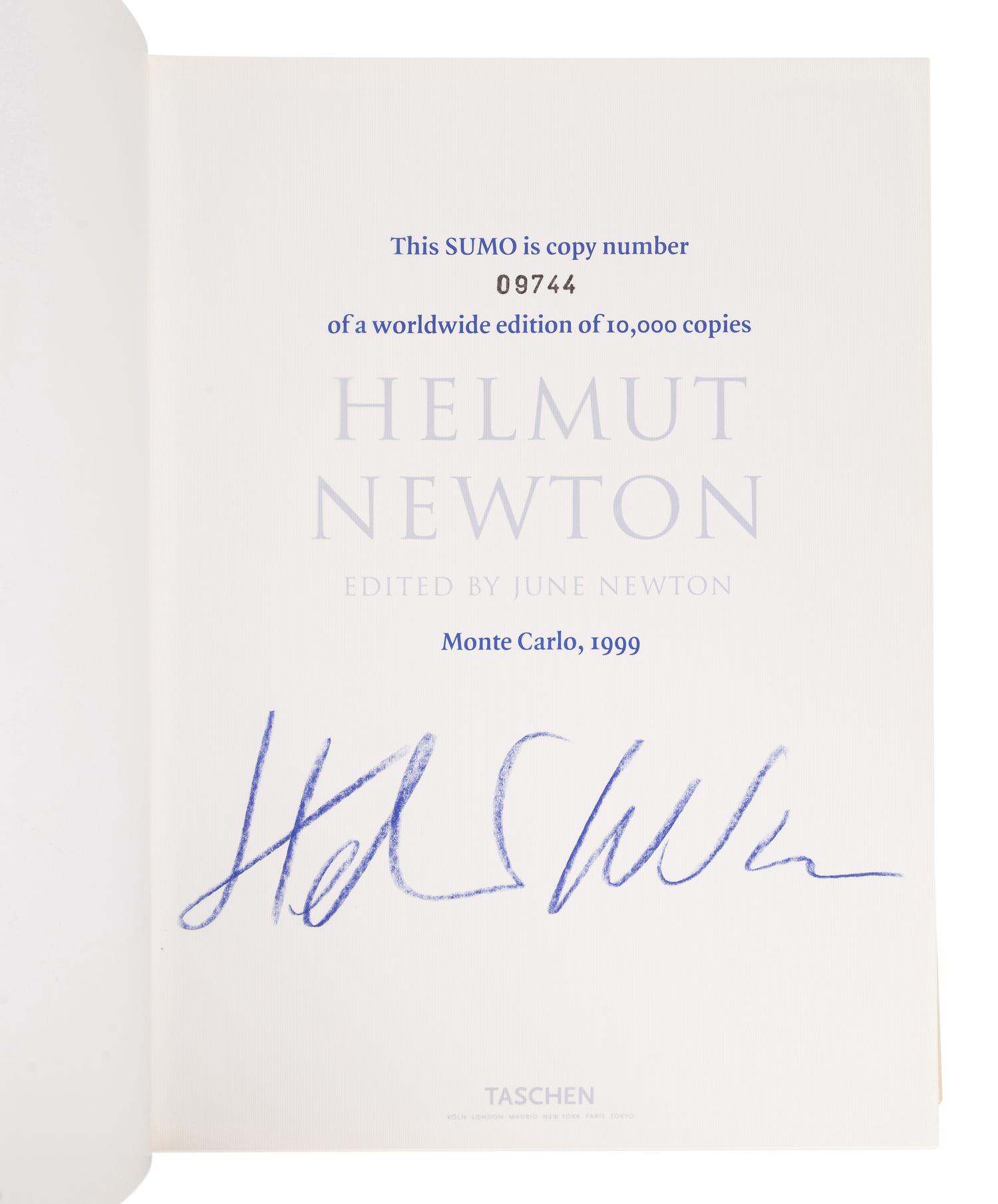 [ARTIST'S BOOK]. NEWTON, Helmut (1920-2004). Sumo . New York: Taschen, 1999.