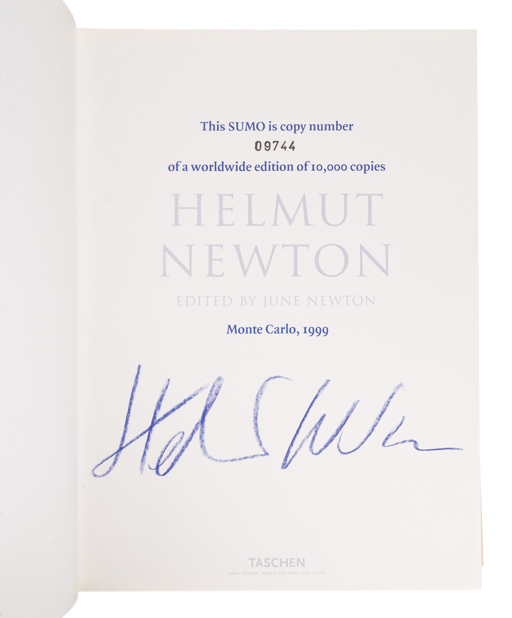 [ARTIST'S BOOK]. NEWTON, Helmut (1920-2004). Sumo . New York: Taschen, 1999.