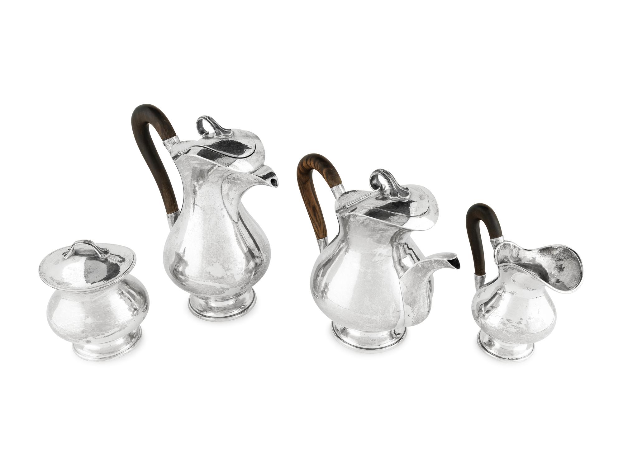 A Buccellati Silver Four-Piece Tea and Coffee Service