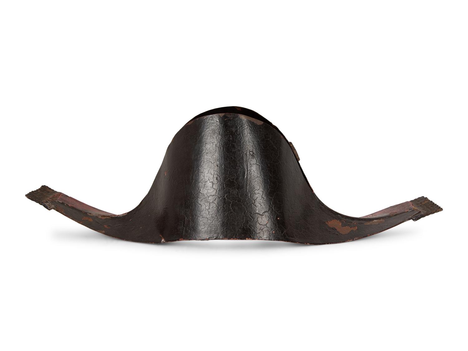 A French Tole Peint Model of a Bicorne Hat
