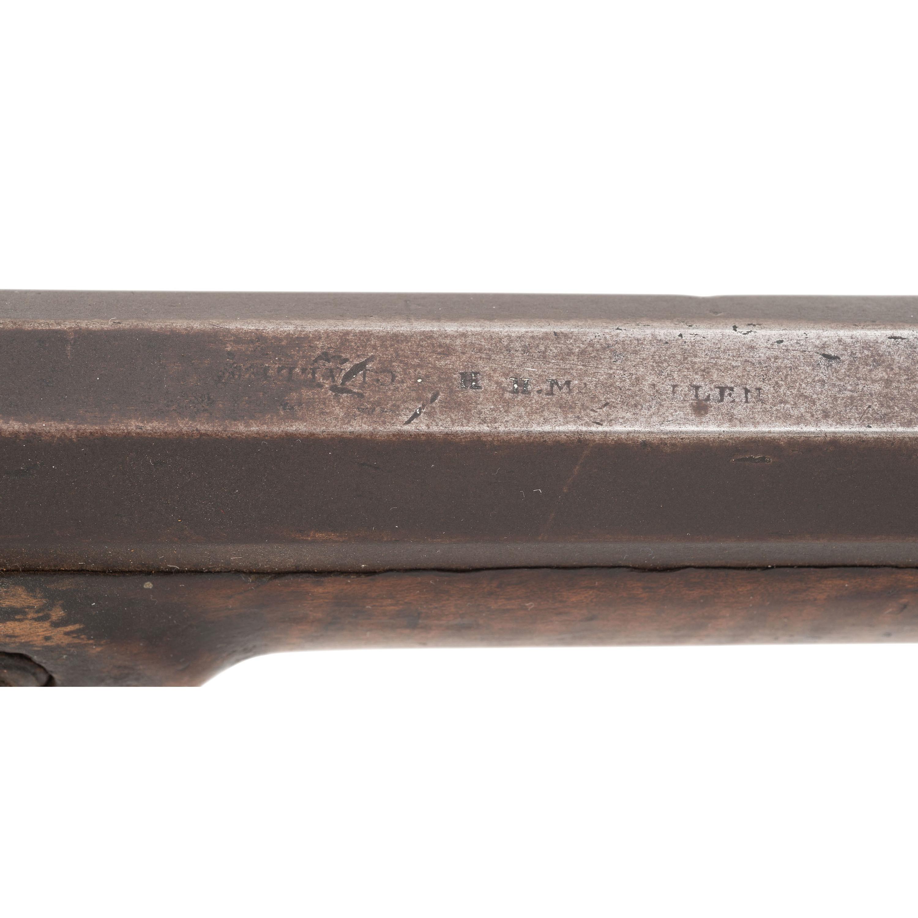 Full Stock Kentucky Long Rifle with Peep Sight by H. McClallen of New York