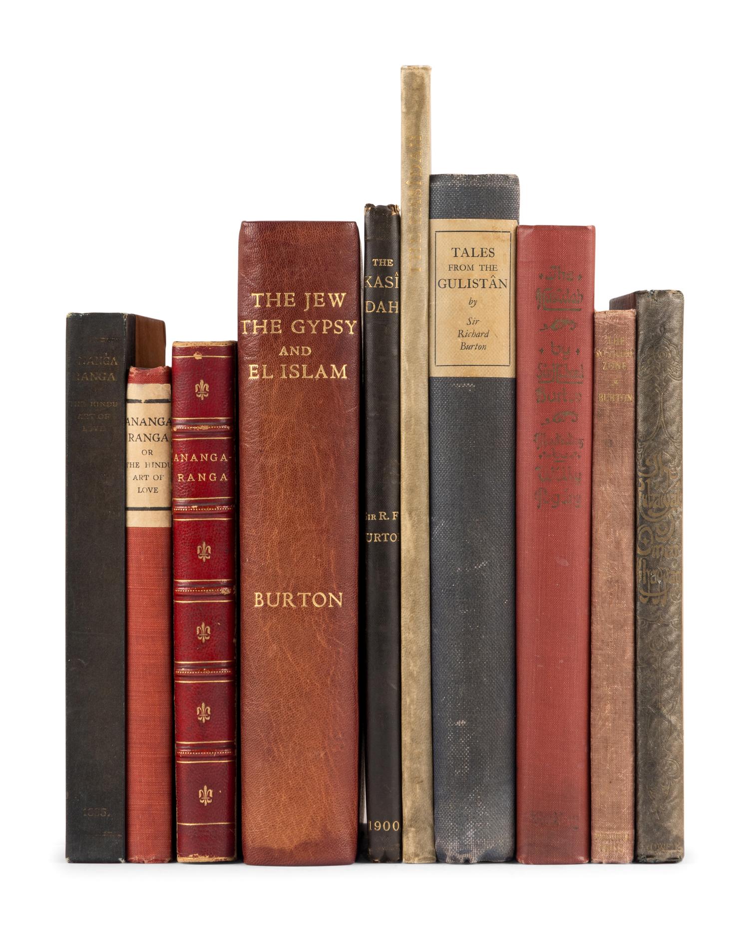 BURTON, Richard Francis, Sir (1821-1890). A group of 10 works of literature, primarily related to the erotic arts, including: