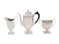 An American Silver Three-Piece Coffee Service