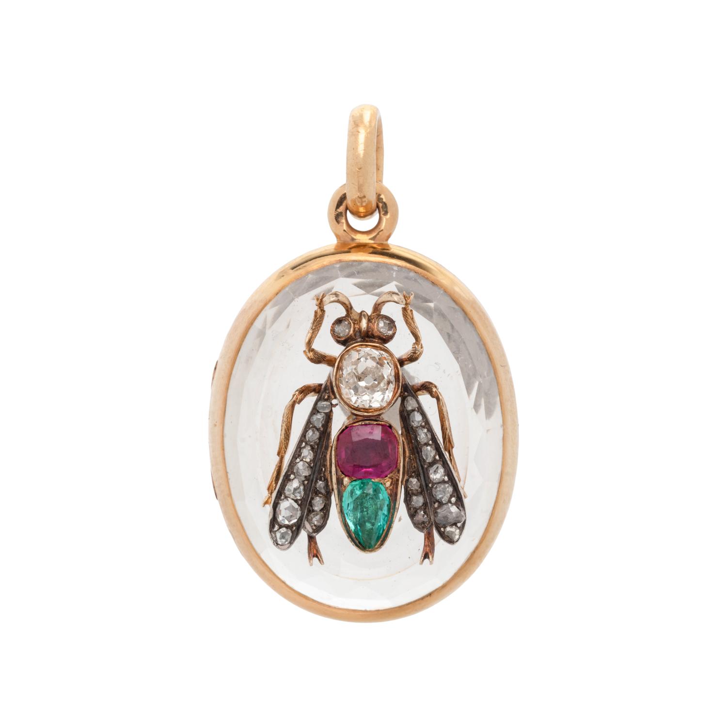 VICTORIAN, MULTIGEM FLY LOCKET