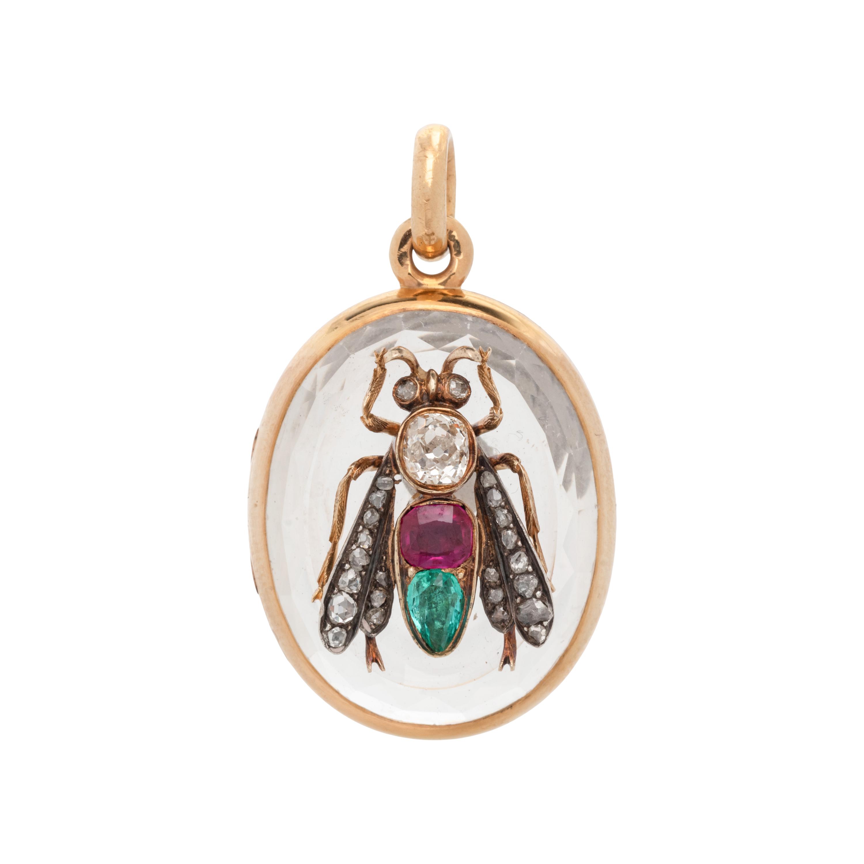 VICTORIAN, MULTIGEM FLY LOCKET