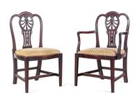 A Matched Set of Eight George III Style Mahogany Dining Chairs