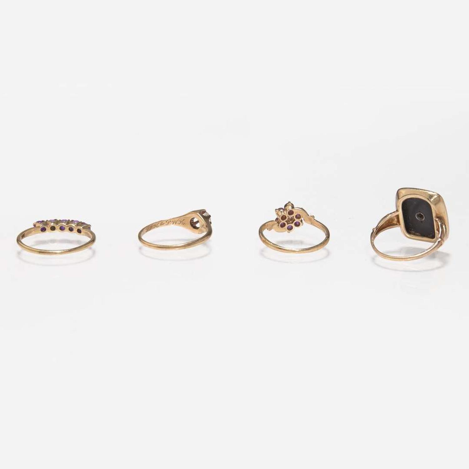 A Collection of Four Vintage Rings