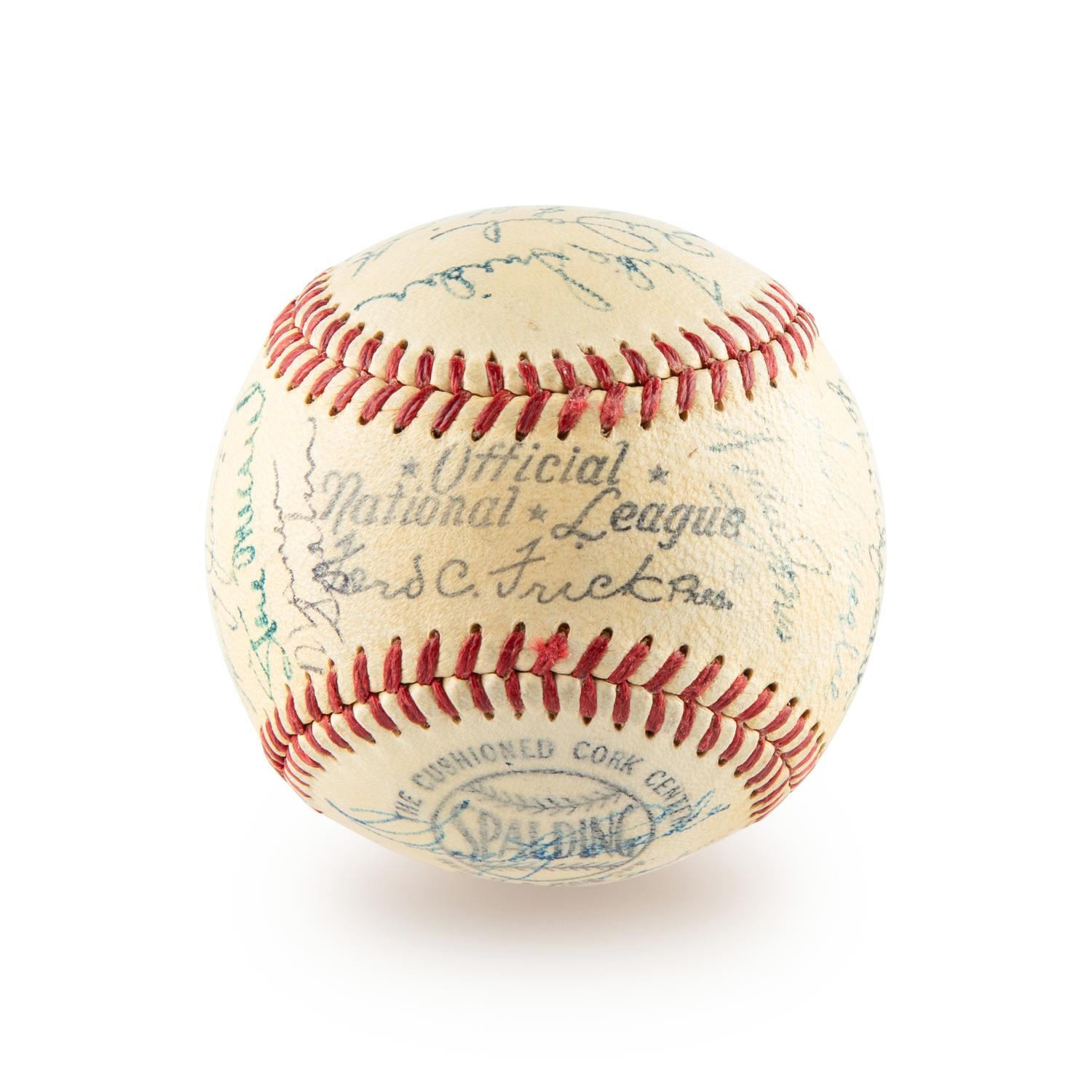A 1951 National League All Star Team Signed Autograph Baseball Including Jackie Robinson (Beckett Authentication Services)