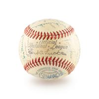 A 1951 National League All Star Team Signed Autograph Baseball Including Jackie Robinson (Beckett Authentication Services)