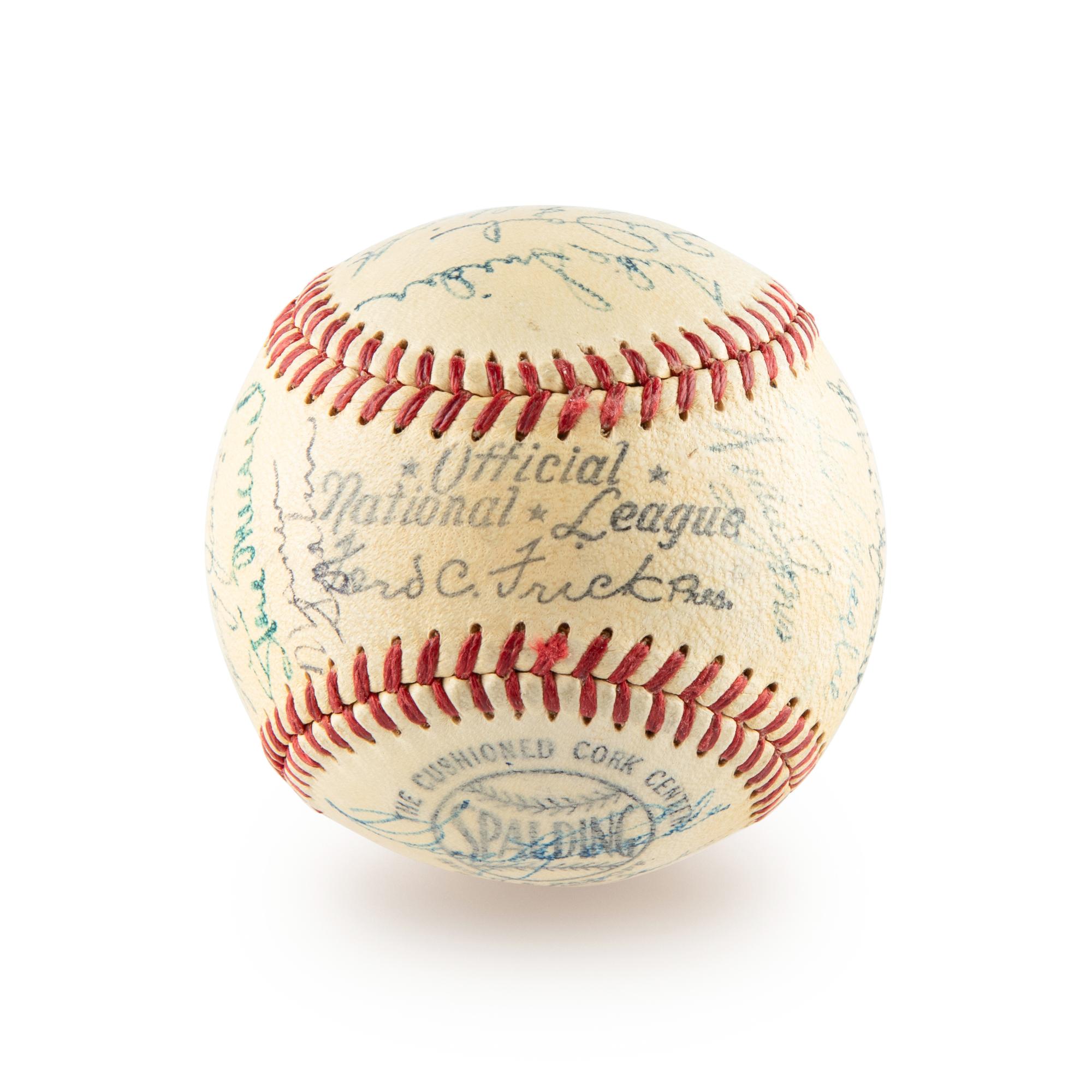 A 1951 National League All Star Team Signed Autograph Baseball Including Jackie Robinson (Beckett Authentication Services)