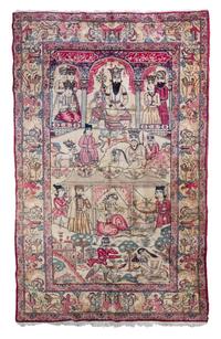 A Persian Kermanshah Wool Carpet, 6 feet 11 inches x 4 feet 3 inches.