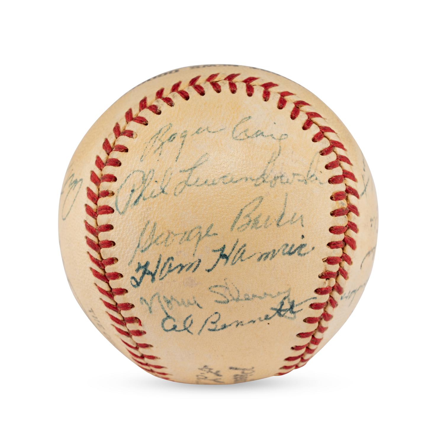 A 1951 Newport News Dodgers Team Signed Autograph Baseball