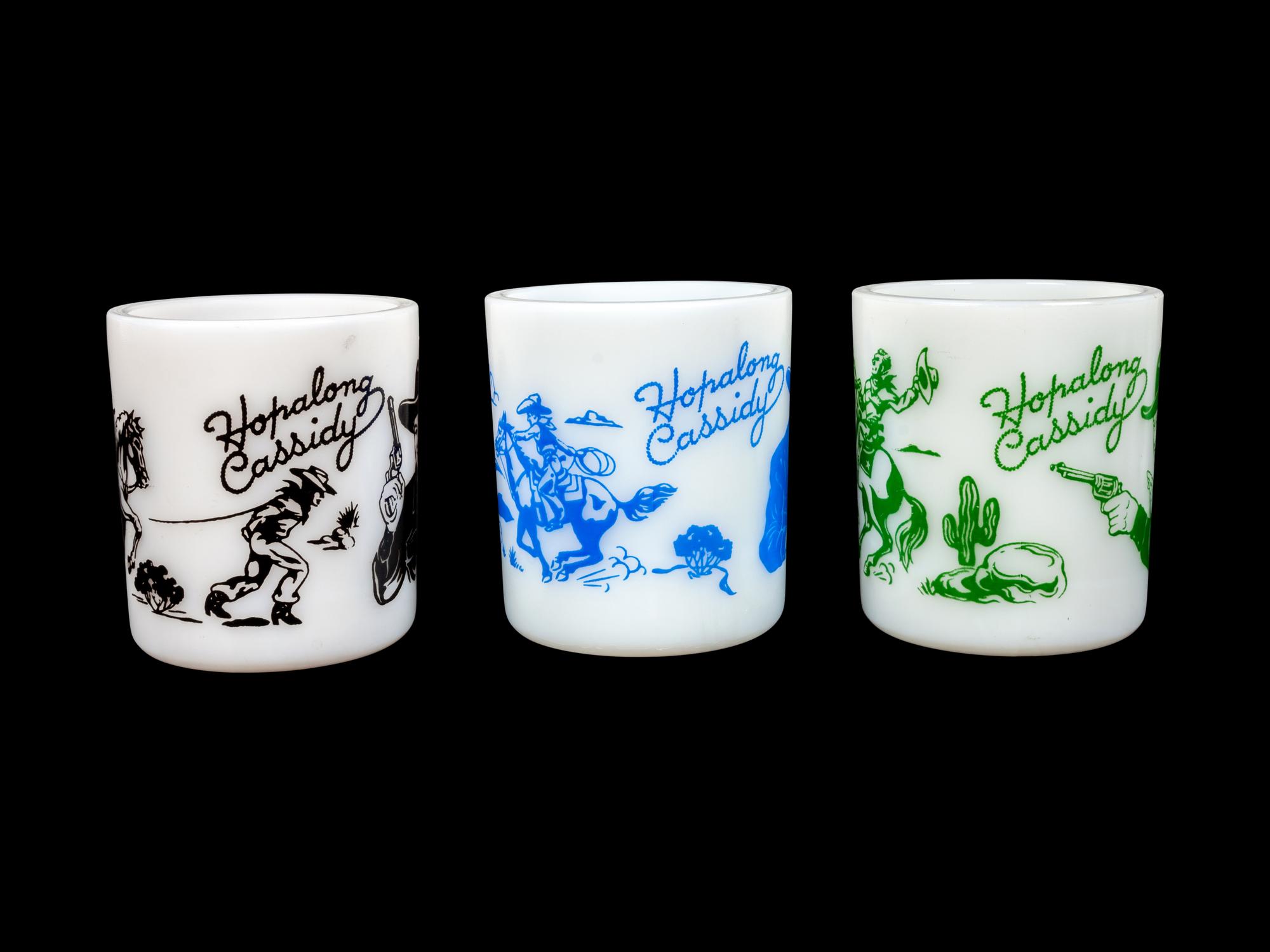 Six Hopalong Cassidy Mugs