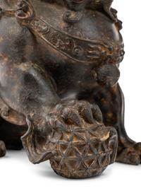 A Pair of Chinese Bronze Fu Lions