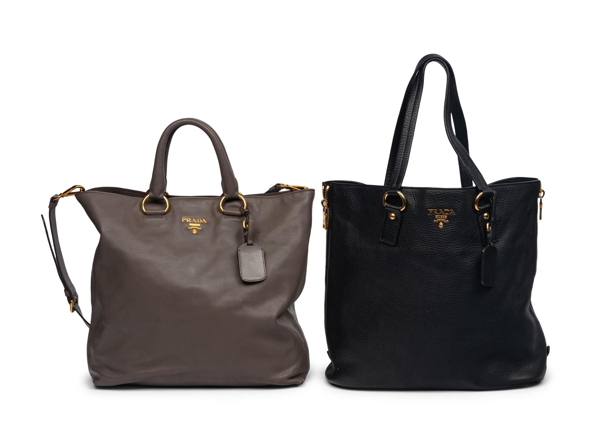 Two Prada Leather Totes