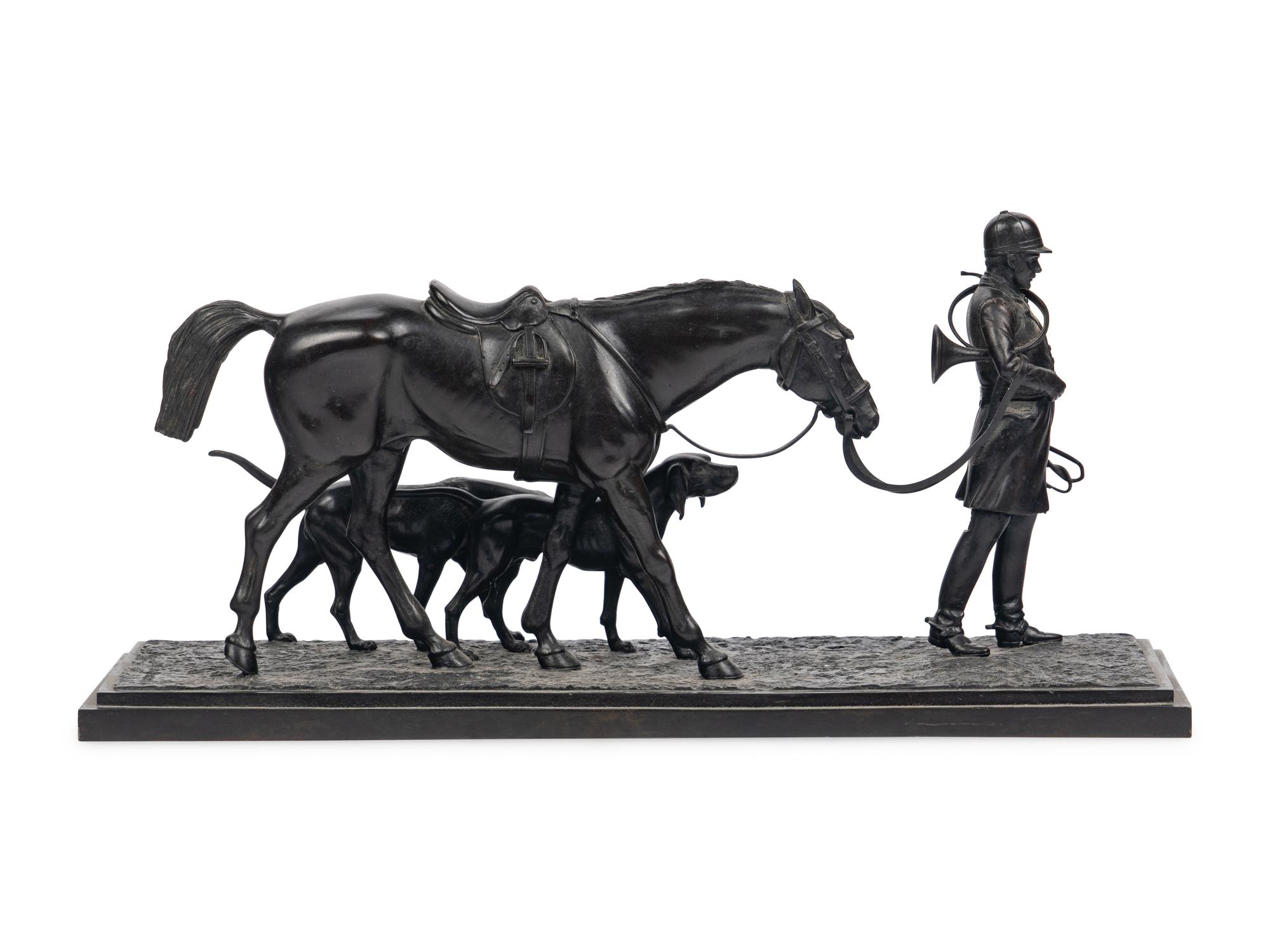 An English Bronze Figural Group