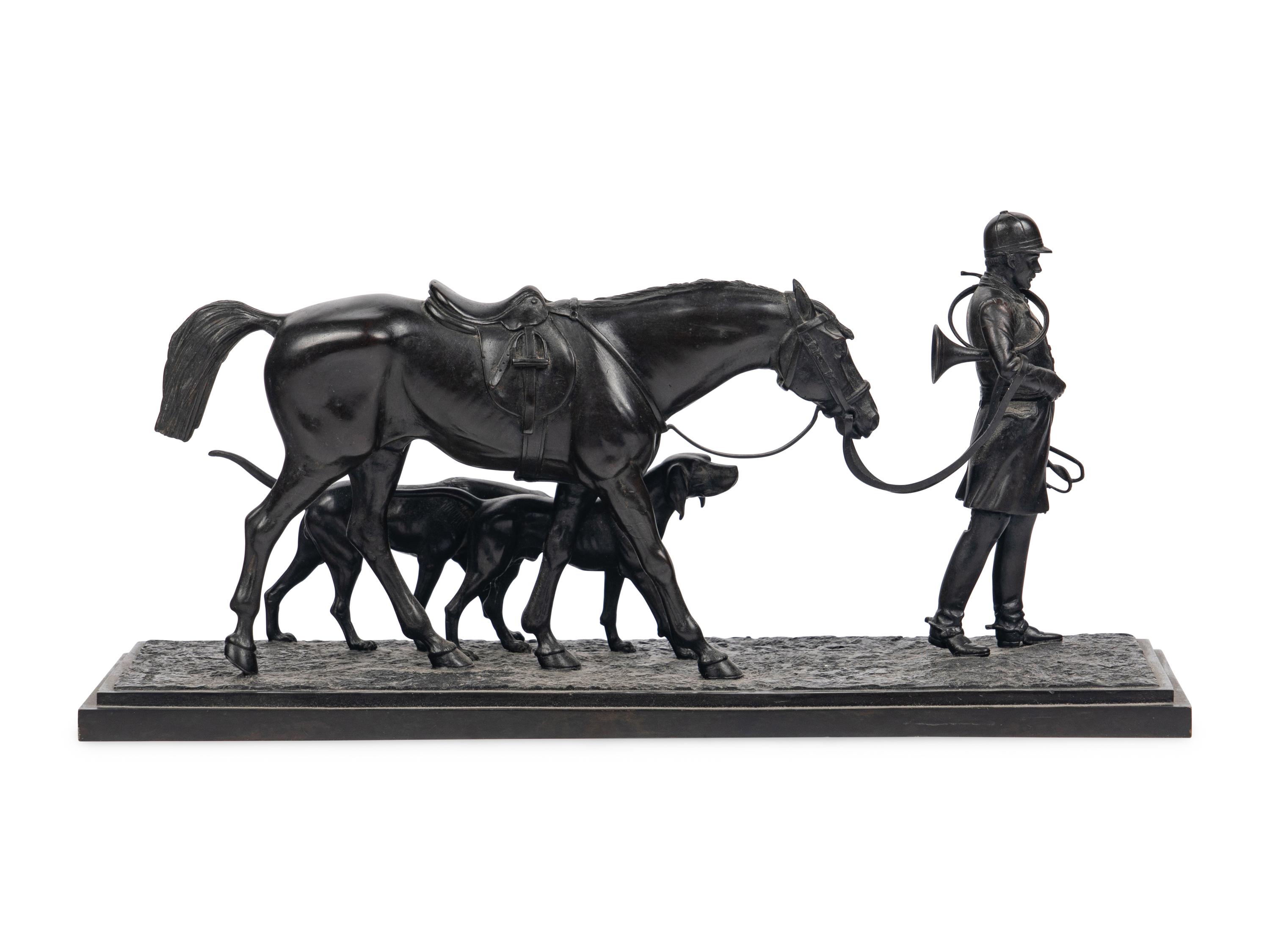 An English Bronze Figural Group