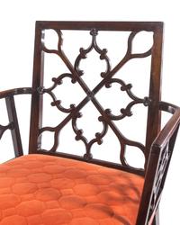 A Pair of Chinese Chippendale Mahogany Armchairs