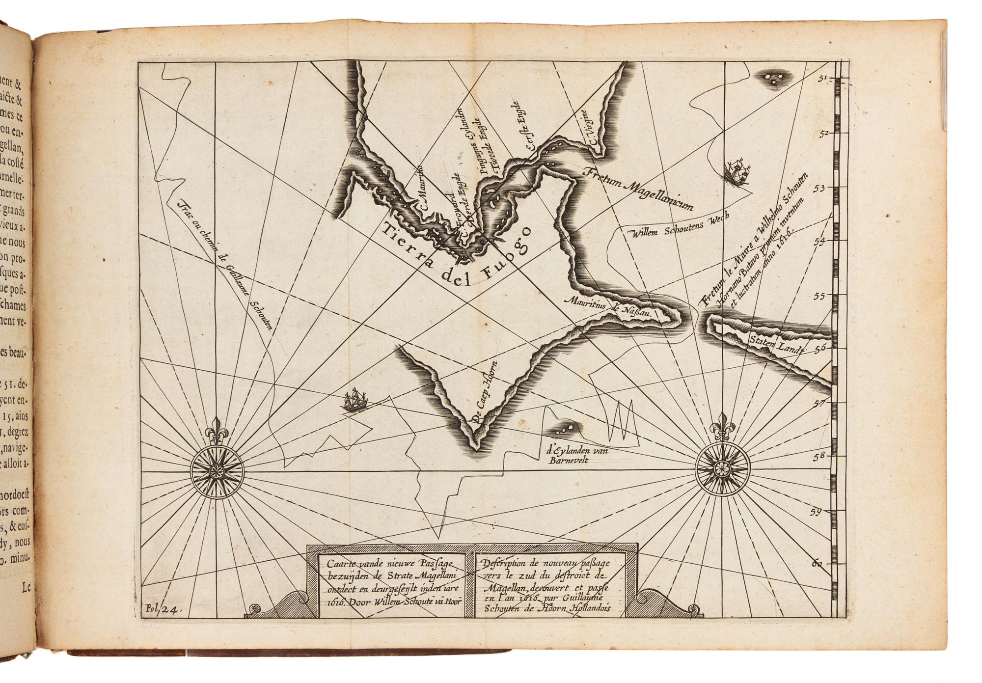 SCHOUTEN, Willem Corneliszoon (ca 1567-1625). Journal ou Description du Merveilleux Voyage de Guillaume Schouten. Amsterdam, 1619.