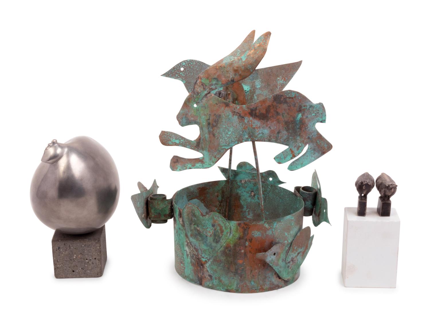Three Metal Figural Group s