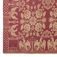 Two Jacquard Woven Cotton and Wool Coverlets