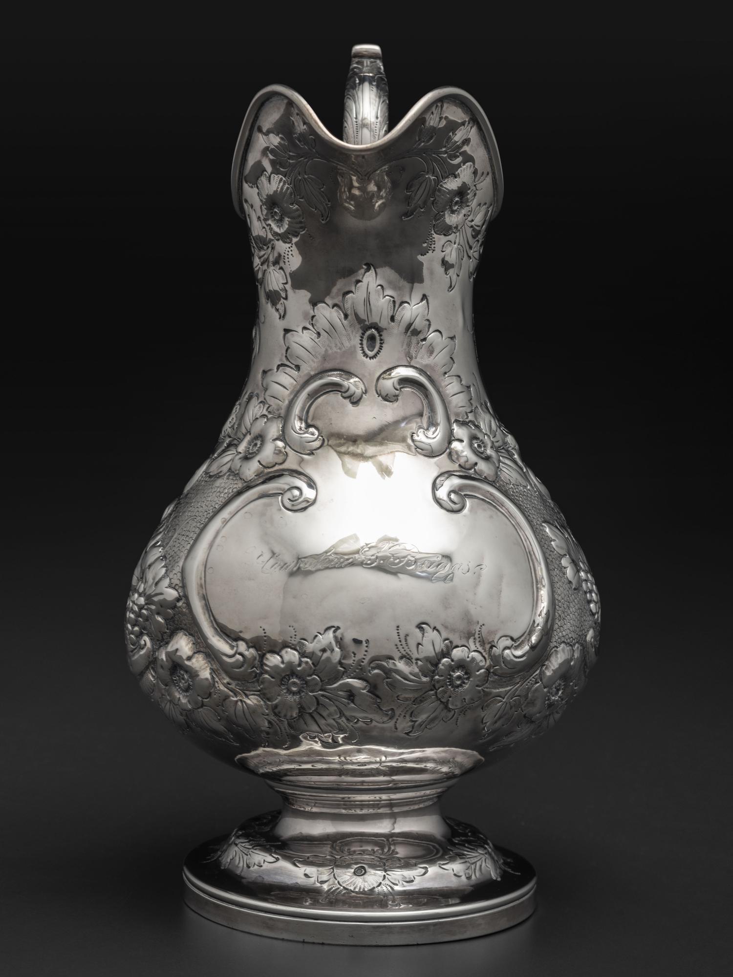 An American Coin Silver Pitcher