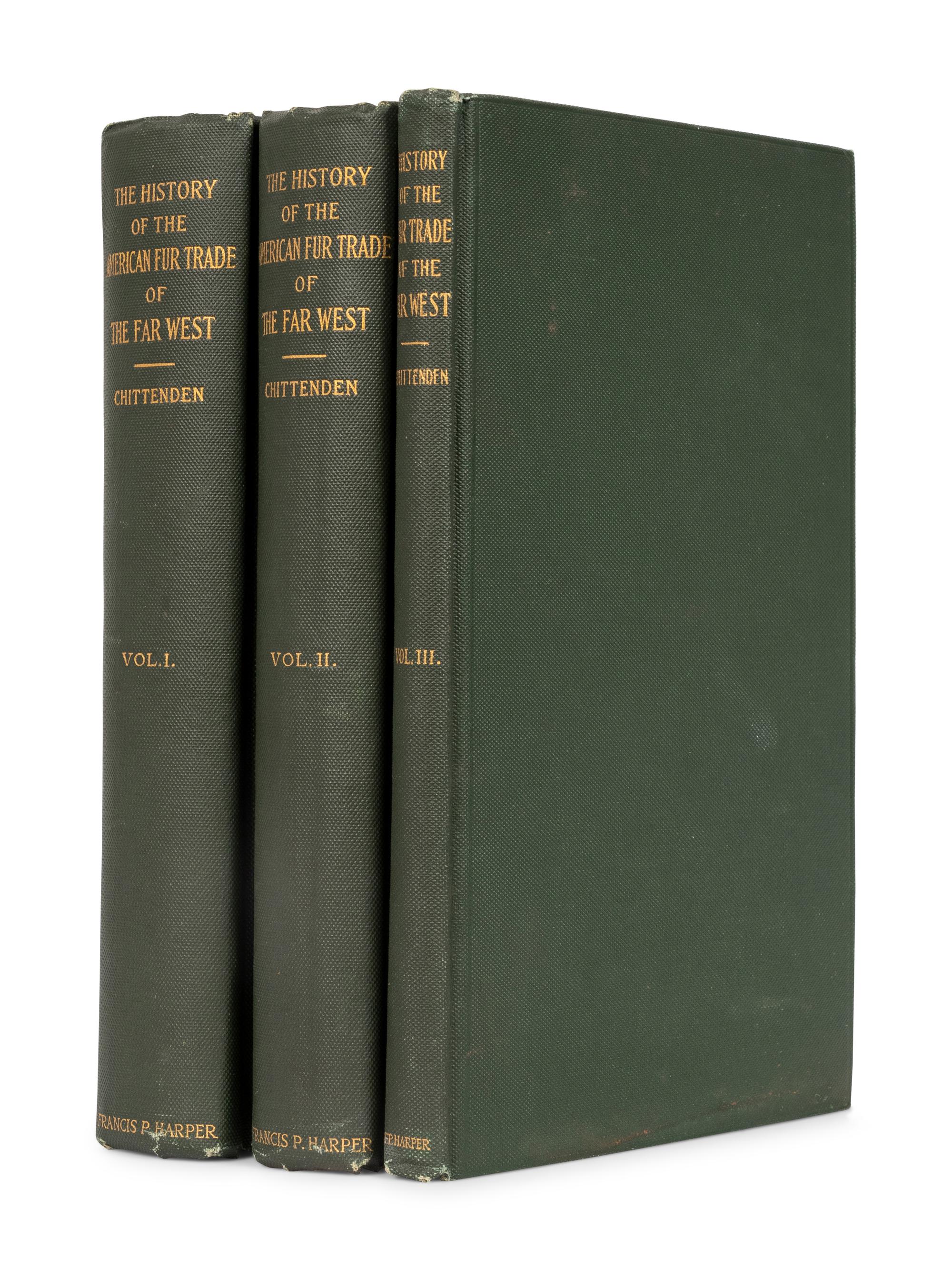[FUR TRADE]. CHITTENDEN, Hiram Martin (1859-1917). The American Fur Trade of the Far West. New York: Francis P. Harper, 1902.