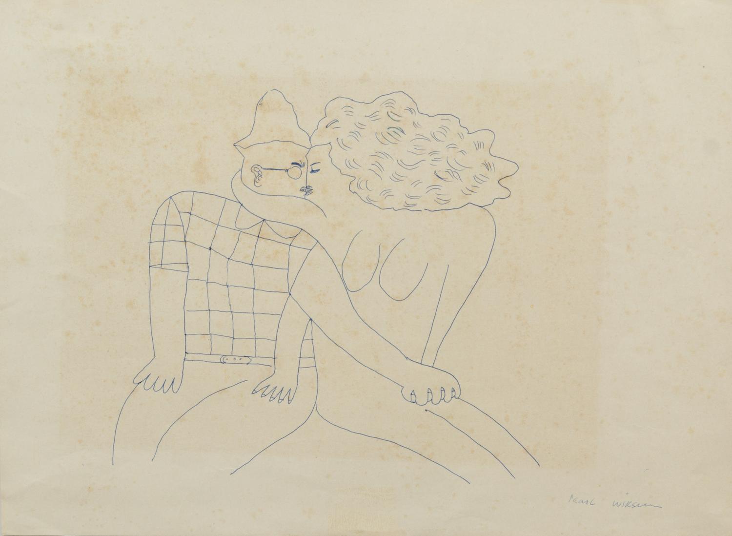 Karl Wirsum, (American, b. 1939), Untitled (Kissing Couple), c. 1963