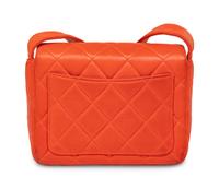 Chanel Quilted Crossbody Bag in Coral Lambskin