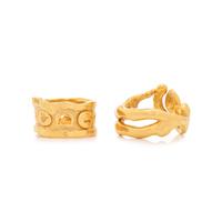 JEAN MAHIE, COLLECTION OF HIGH KARAT YELLOW GOLD RINGS