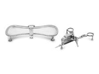 A George III Silver Wick Shears and Associated Tray