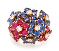 Van Cleef & Arpels, Sapphire, Ruby and Diamond Ring