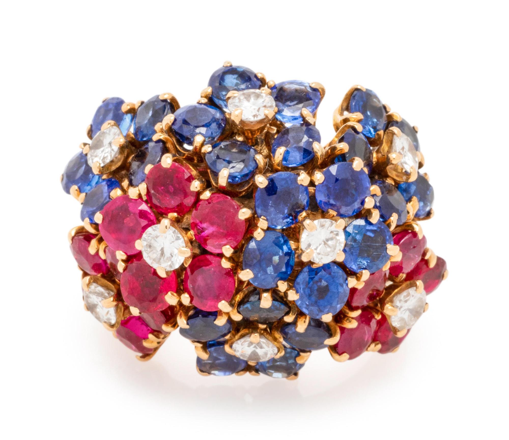Van Cleef & Arpels, Sapphire, Ruby and Diamond Ring