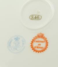 A Set of Twelve Sevres Porcelain Plates, Diameter 9 5/8 inches.