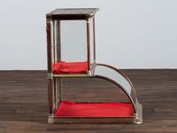 A Country Store Brass Mounted Walnut Countertop Display Case