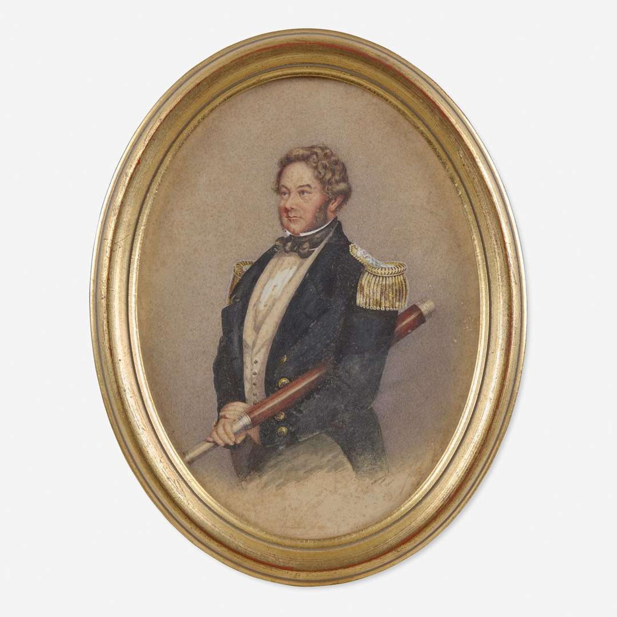 Jane Bushby (English, 19th century) Small Portrait of Admiral Sir John Ross (1777-1856), circa 1830