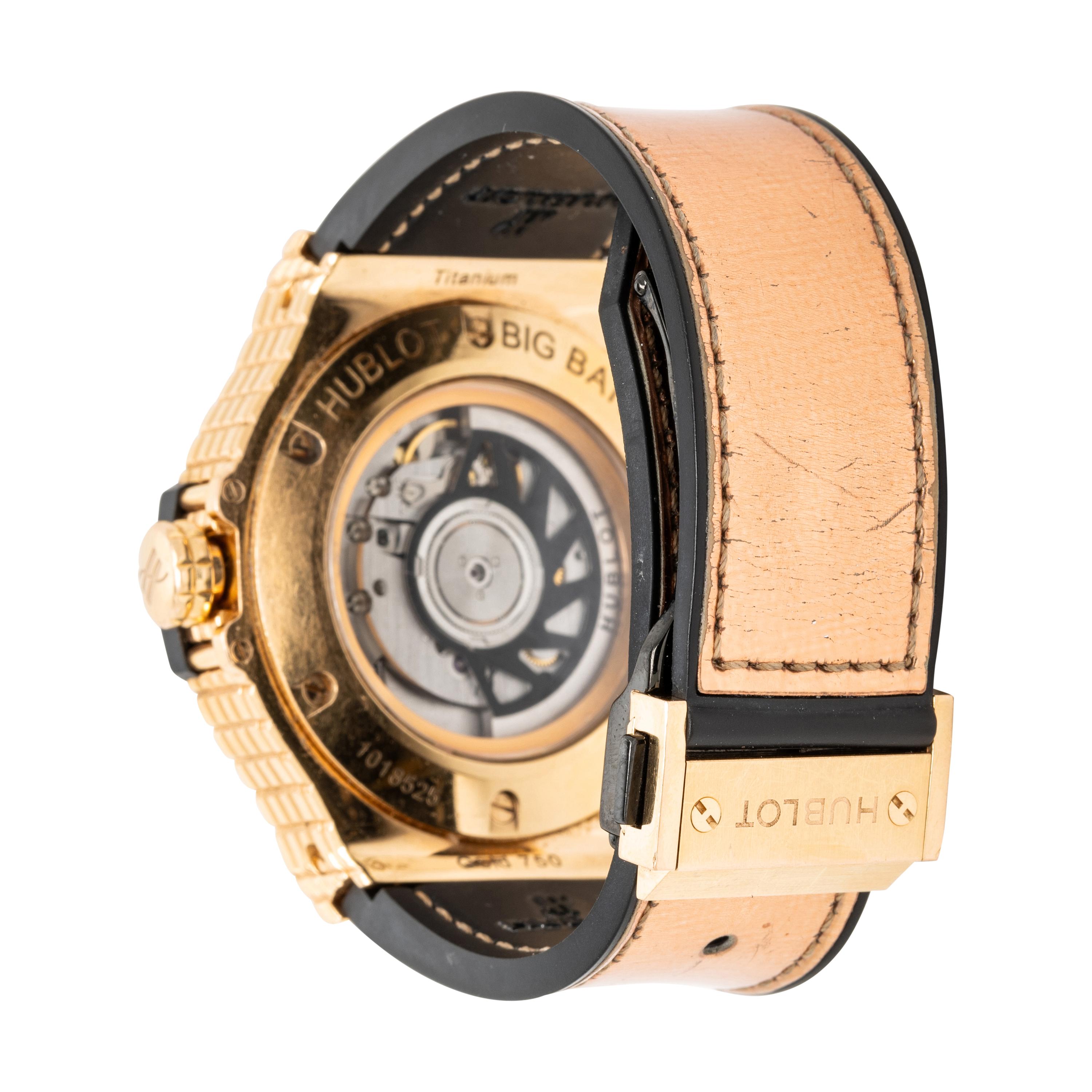 HUBLOT, 'BIG BANG CAVIAR' 18K ROSE GOLD AND DIAMOND DATE WATCH, BOX