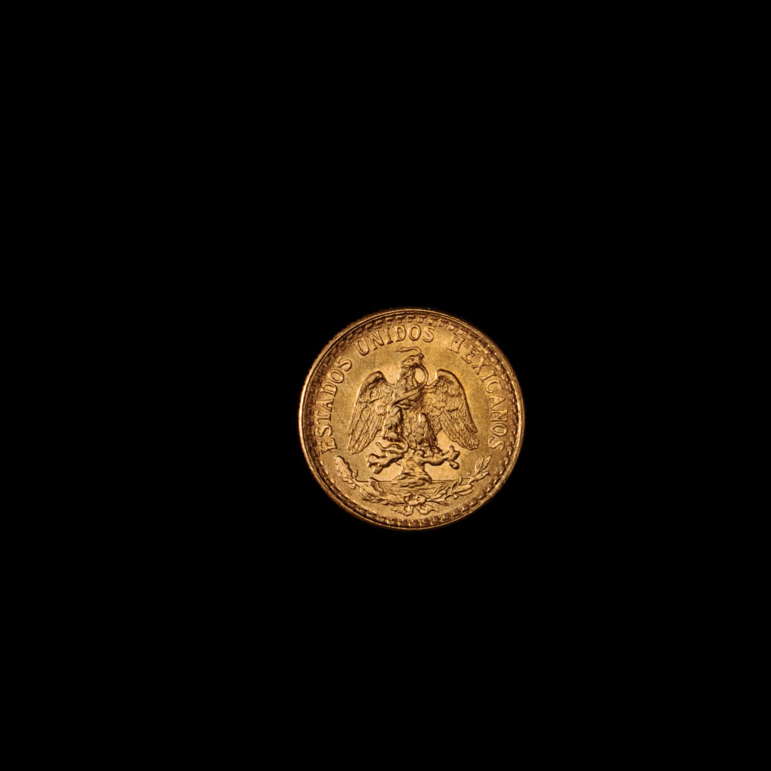 A Republic of Mexico 1945-M 2 Peso Gold Coin