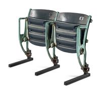 A Group of Two Vintage Wrigley Field Chicago Cubs Stadium Seat Chairs,