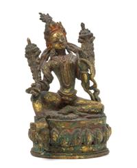 A Gilt Bronze Figure of Tara Height 5 inches.
