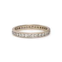 Pair of Diamond and White Gold Eternity Bands