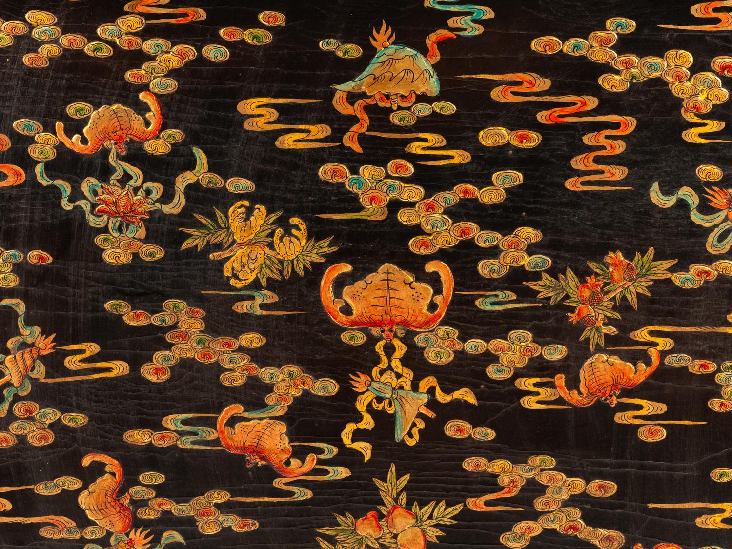 A Chinese Hardstone-Inlaid Floor Screen on Stand