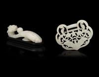 Two Chinese Celadon Jade Articles
