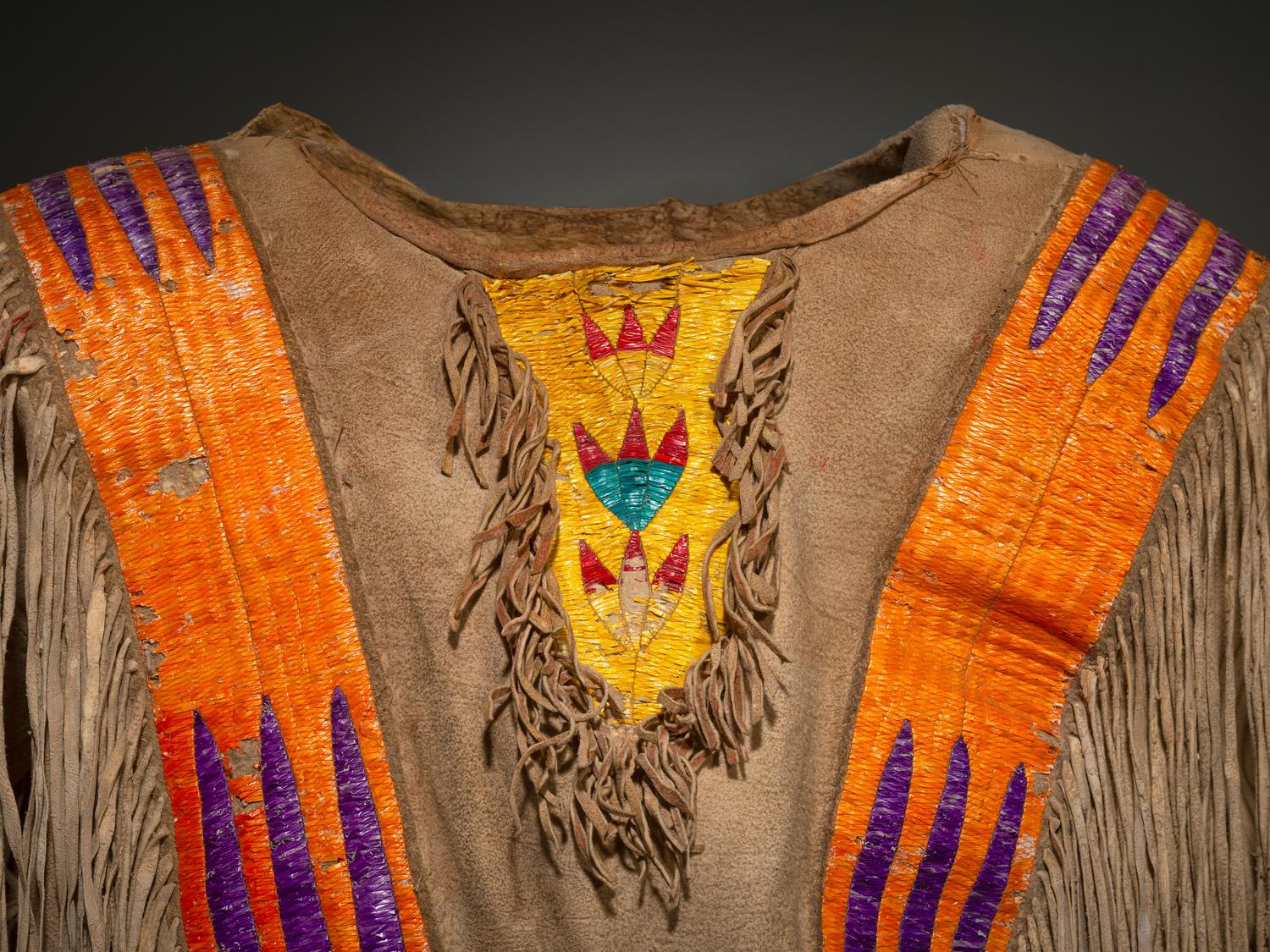 Fort Berthold Quilled Hide Shirt